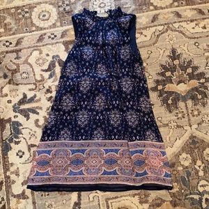 No sleeve patterned dress